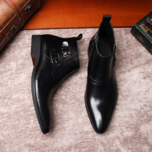 Giày boots cong sở nam khóa kéo cao cấp M401