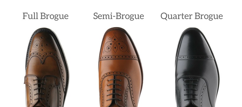 Các kiểu giày da nam Brogue