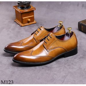 Giày da nam xịn màu vàng bò