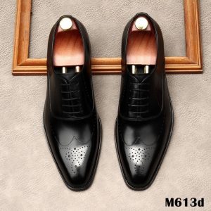 giày nam da bò xịn màu đen
